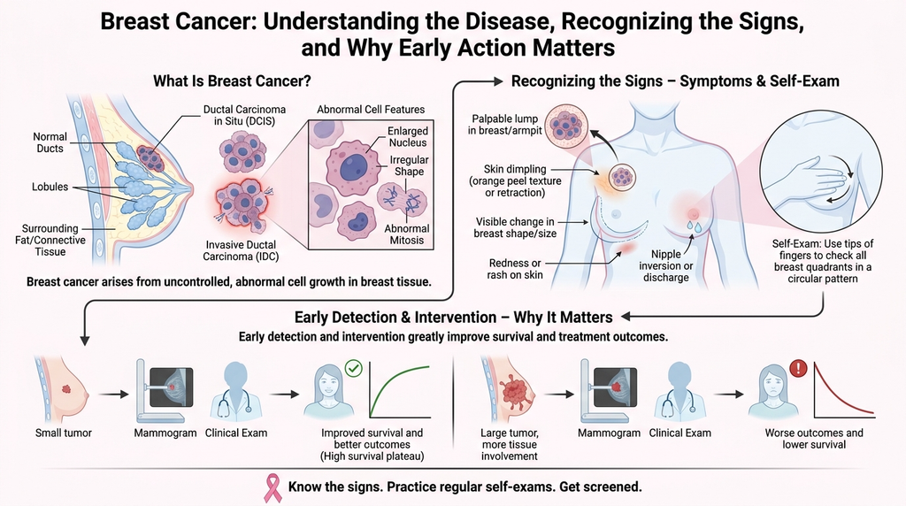 Breast Cancer: Understanding the Disease, Recognizing the Signs, and Why Early Action Matters image